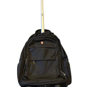 OIWAS Black Rolling Backpack